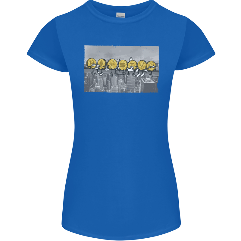 Crypto Workers Funny New York Parody Bitcoin Womens Petite Cut T-Shirt