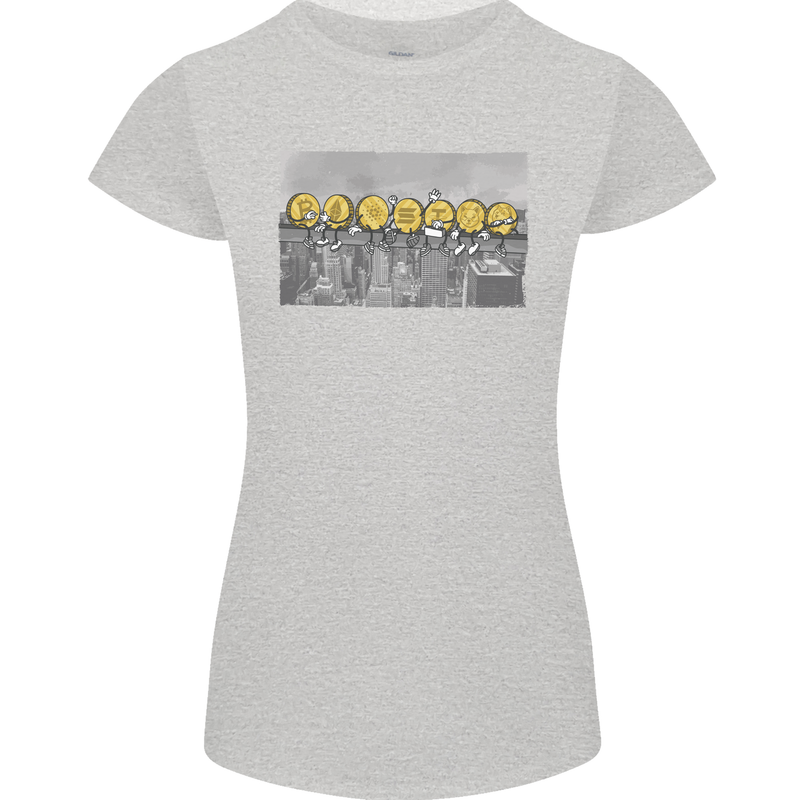 Crypto Workers Funny New York Parody Bitcoin Womens Petite Cut T-Shirt