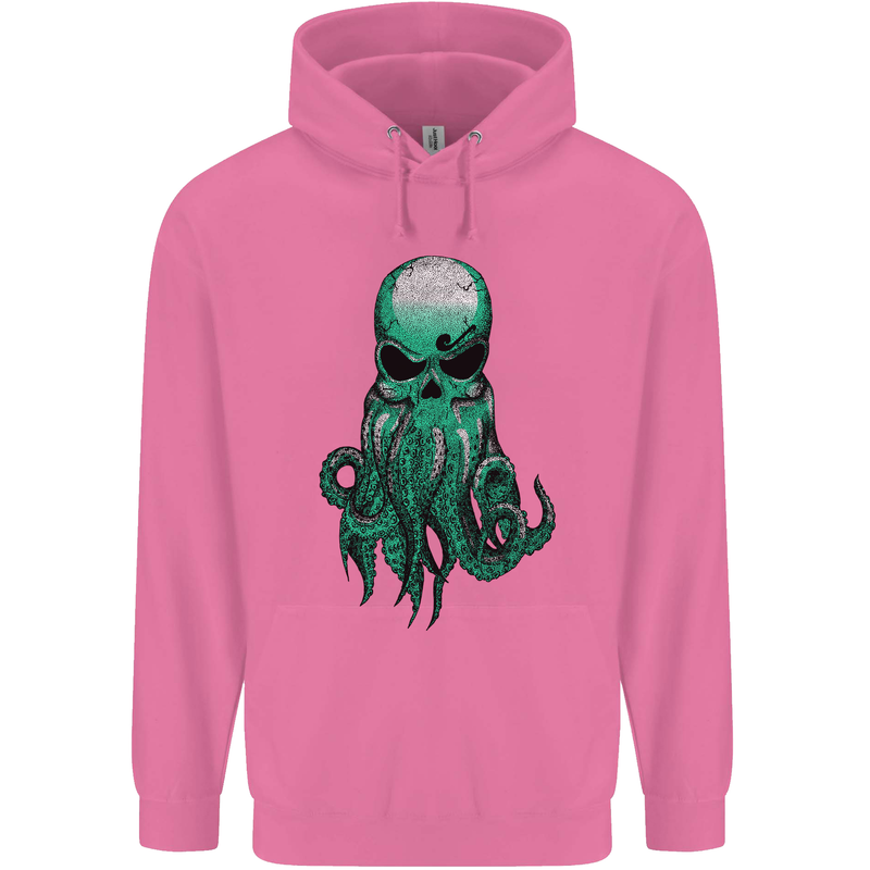 Cthulhu Green Kraken Octopus Skull Childrens Kids Hoodie Azalea