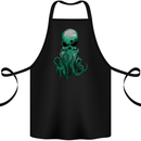 Cthulhu Green Kraken Octopus Skull Cotton Apron 100% Organic Black