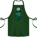 Cthulhu Green Kraken Octopus Skull Cotton Apron 100% Organic Forest Green