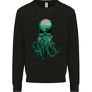 Cthulhu Green Kraken Octopus Skull Kids Sweatshirt Jumper Black