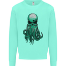 Cthulhu Green Kraken Octopus Skull Kids Sweatshirt Jumper Peppermint