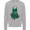 Cthulhu Green Kraken Octopus Skull Kids Sweatshirt Jumper Sports Grey