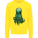 Cthulhu Green Kraken Octopus Skull Kids Sweatshirt Jumper Yellow