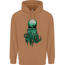 Cthulhu Green Kraken Octopus Skull Mens 80% Cotton Hoodie Caramel Latte