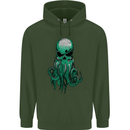 Cthulhu Green Kraken Octopus Skull Mens 80% Cotton Hoodie Forest Green