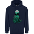 Cthulhu Green Kraken Octopus Skull Mens 80% Cotton Hoodie Navy Blue