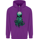 Cthulhu Green Kraken Octopus Skull Mens 80% Cotton Hoodie Purple