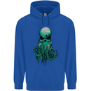 Cthulhu Green Kraken Octopus Skull Mens 80% Cotton Hoodie Royal Blue