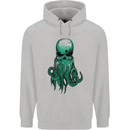 Cthulhu Green Kraken Octopus Skull Mens 80% Cotton Hoodie Sports Grey