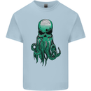 Cthulhu Green Kraken Octopus Skull Mens Cotton T-Shirt Tee Top Light Blue