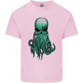 Cthulhu Green Kraken Octopus Skull Mens Cotton T-Shirt Tee Top Light Pink