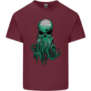Cthulhu Green Kraken Octopus Skull Mens Cotton T-Shirt Tee Top Maroon