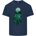 Cthulhu Green Kraken Octopus Skull Mens Cotton T-Shirt Tee Top Navy Blue