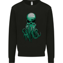 Cthulhu Green Kraken Octopus Skull Mens Sweatshirt Jumper Black