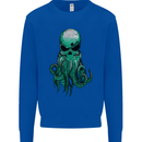 Cthulhu Green Kraken Octopus Skull Mens Sweatshirt Jumper Royal Blue