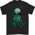 Cthulhu Green Kraken Octopus Skull Mens T-Shirt 100% Cotton Black