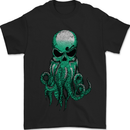 Cthulhu Green Kraken Octopus Skull Mens T-Shirt 100% Cotton Black