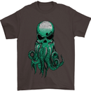 Cthulhu Green Kraken Octopus Skull Mens T-Shirt 100% Cotton Dark Chocolate