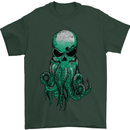 Cthulhu Green Kraken Octopus Skull Mens T-Shirt 100% Cotton Forest Green