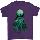 Cthulhu Green Kraken Octopus Skull Mens T-Shirt 100% Cotton Purple