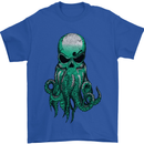 Cthulhu Green Kraken Octopus Skull Mens T-Shirt 100% Cotton Royal Blue