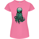 Cthulhu Green Kraken Octopus Skull Womens Petite Cut T-Shirt Azalea