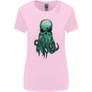 Cthulhu Green Kraken Octopus Skull Womens Wider Cut T-Shirt Light Pink
