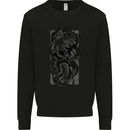 Cthulhu Octopus Kraken Octoskull Kids Sweatshirt Jumper Black