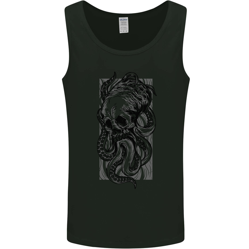 Cthulhu Octopus Kraken Octoskull Mens Vest Tank Top Black