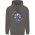 Cthulhu Wander Kraken Octopus Ocean Mens 80% Cotton Hoodie Charcoal