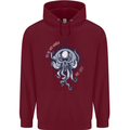 Cthulhu Wander Kraken Octopus Ocean Mens 80% Cotton Hoodie Maroon
