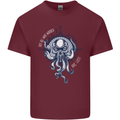 Cthulhu Wander Kraken Octopus Ocean Mens Cotton T-Shirt Tee Top Maroon