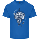 Cthulhu Wander Kraken Octopus Ocean Mens Cotton T-Shirt Tee Top Royal Blue