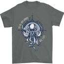 Cthulhu Wander Kraken Octopus Ocean Mens T-Shirt 100% Cotton Charcoal