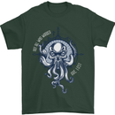 Cthulhu Wander Kraken Octopus Ocean Mens T-Shirt 100% Cotton Forest Green