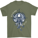 Cthulhu Wander Kraken Octopus Ocean Mens T-Shirt 100% Cotton Military Green