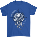 Cthulhu Wander Kraken Octopus Ocean Mens T-Shirt 100% Cotton Royal Blue
