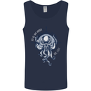 Cthulhu Wander Kraken Octopus Ocean Mens Vest Tank Top Navy Blue
