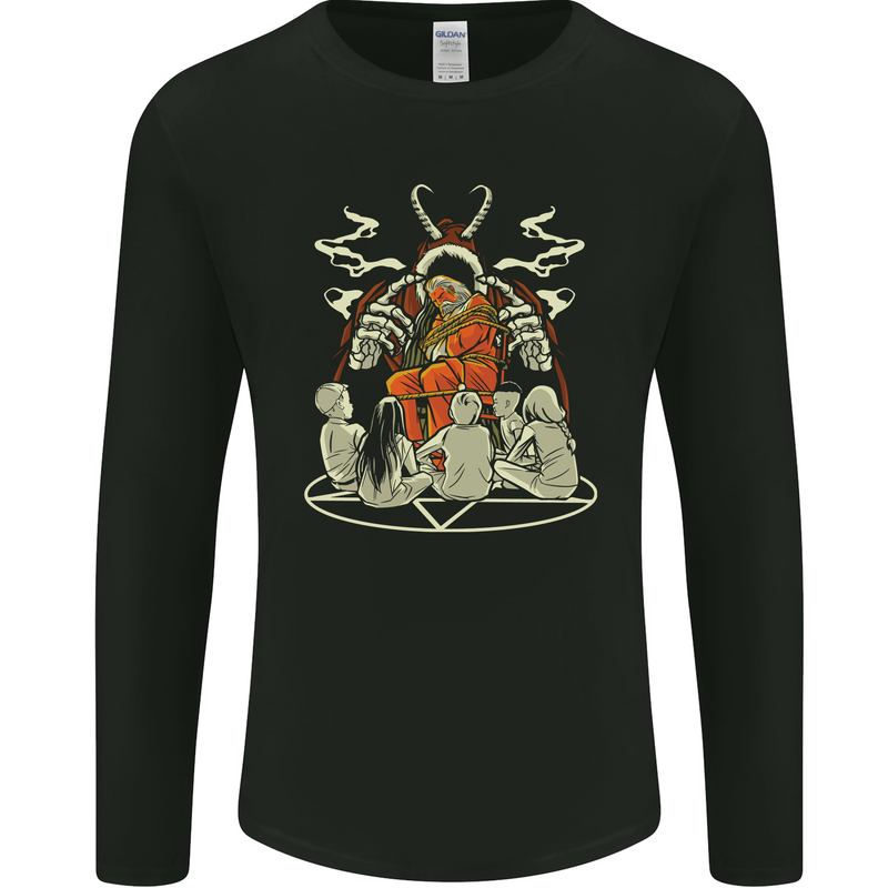 Cult Christmas Evil Santa Anti Xmas Demon Mens Long Sleeve T-Shirt Black