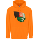 Curled Afghanistan Flag Afghan Day Football Childrens Kids Hoodie Orange