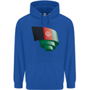 Curled Afghanistan Flag Afghan Day Football Childrens Kids Hoodie Royal Blue