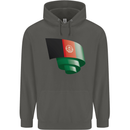 Curled Afghanistan Flag Afghan Day Football Childrens Kids Hoodie Storm Grey