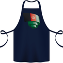 Curled Afghanistan Flag Afghan Day Football Cotton Apron 100% Organic Navy Blue