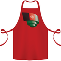 Curled Afghanistan Flag Afghan Day Football Cotton Apron 100% Organic Red