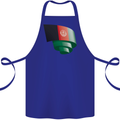 Curled Afghanistan Flag Afghan Day Football Cotton Apron 100% Organic Royal Blue