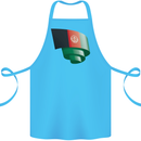 Curled Afghanistan Flag Afghan Day Football Cotton Apron 100% Organic Turquoise