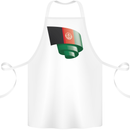 Curled Afghanistan Flag Afghan Day Football Cotton Apron 100% Organic White
