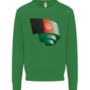 Curled Afghanistan Flag Afghan Day Football Kids Sweatshirt Jumper Irish Green